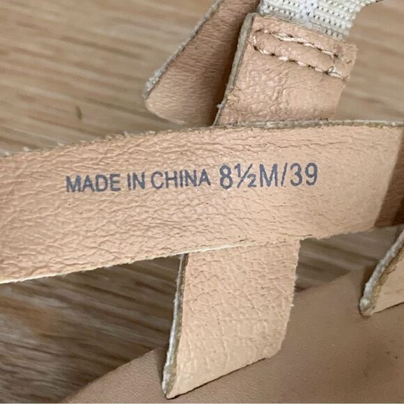 Lucky Brand Hecilia Leather Wedge Strappy Sandals - Picture 11 of 12